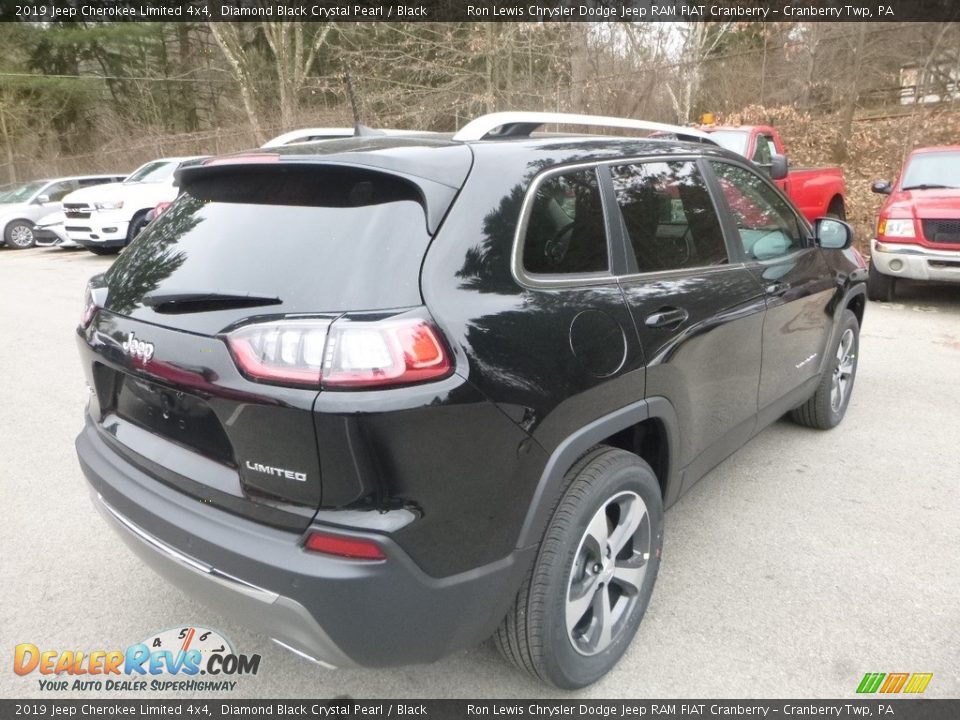 2019 Jeep Cherokee Limited 4x4 Diamond Black Crystal Pearl / Black Photo #5