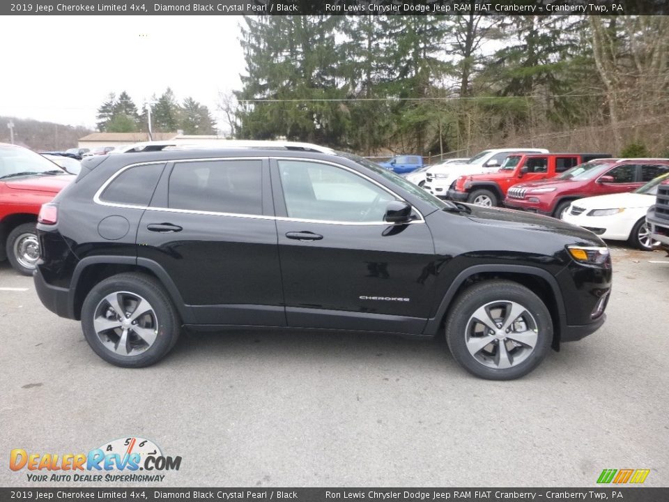 2019 Jeep Cherokee Limited 4x4 Diamond Black Crystal Pearl / Black Photo #6
