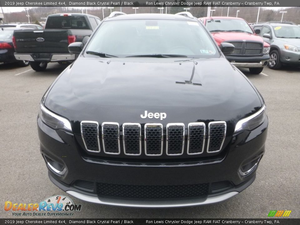 2019 Jeep Cherokee Limited 4x4 Diamond Black Crystal Pearl / Black Photo #8