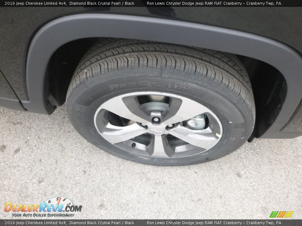2019 Jeep Cherokee Limited 4x4 Diamond Black Crystal Pearl / Black Photo #9