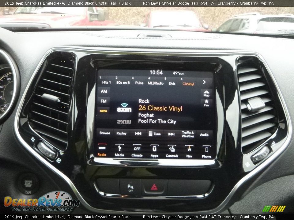 2019 Jeep Cherokee Limited 4x4 Diamond Black Crystal Pearl / Black Photo #16