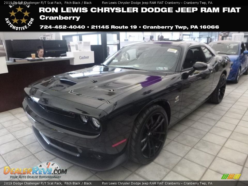 2019 Dodge Challenger R/T Scat Pack Pitch Black / Black Photo #1