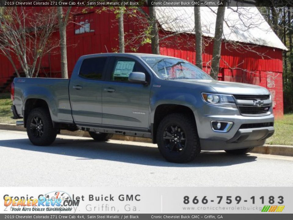2019 Chevrolet Colorado Z71 Crew Cab 4x4 Satin Steel Metallic / Jet Black Photo #1
