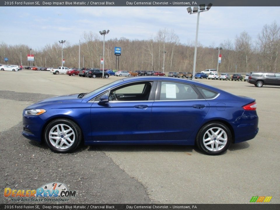 2016 Ford Fusion SE Deep Impact Blue Metallic / Charcoal Black Photo #2