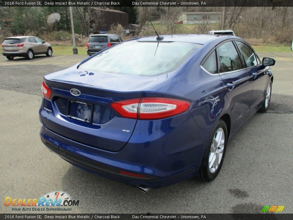 2016 Ford Fusion SE Deep Impact Blue Metallic / Charcoal Black Photo #5