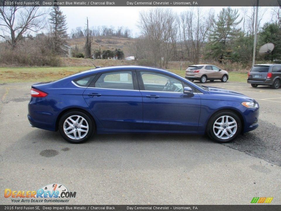2016 Ford Fusion SE Deep Impact Blue Metallic / Charcoal Black Photo #6