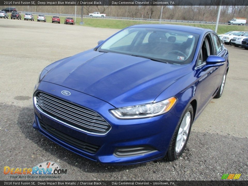 2016 Ford Fusion SE Deep Impact Blue Metallic / Charcoal Black Photo #7