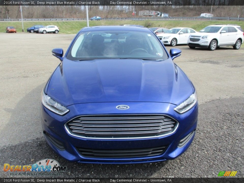 2016 Ford Fusion SE Deep Impact Blue Metallic / Charcoal Black Photo #8
