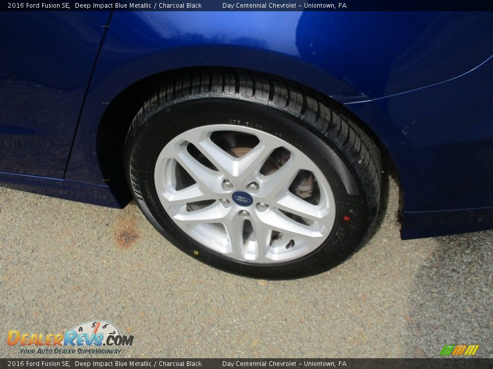 2016 Ford Fusion SE Deep Impact Blue Metallic / Charcoal Black Photo #9