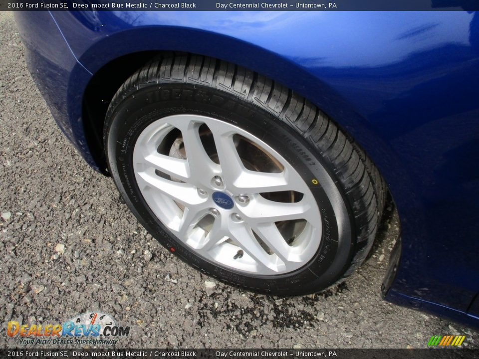2016 Ford Fusion SE Deep Impact Blue Metallic / Charcoal Black Photo #11