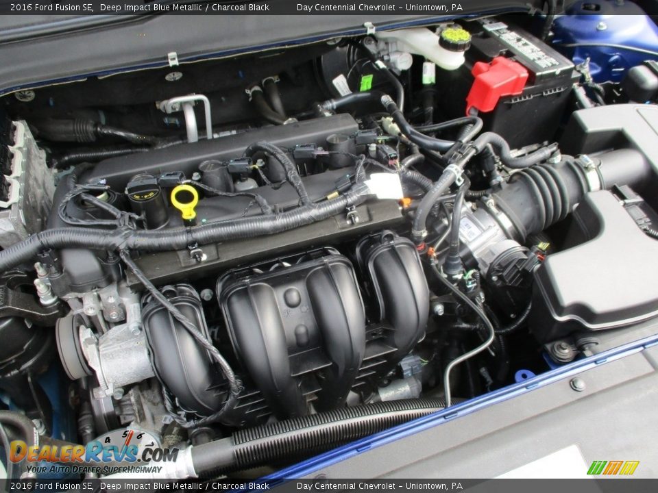 2016 Ford Fusion SE Deep Impact Blue Metallic / Charcoal Black Photo #17