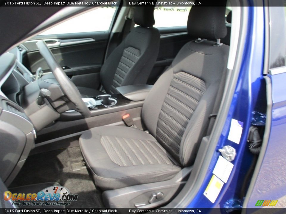 2016 Ford Fusion SE Deep Impact Blue Metallic / Charcoal Black Photo #19