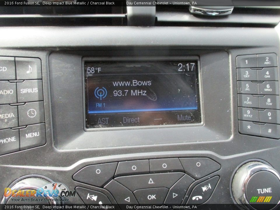 2016 Ford Fusion SE Deep Impact Blue Metallic / Charcoal Black Photo #27