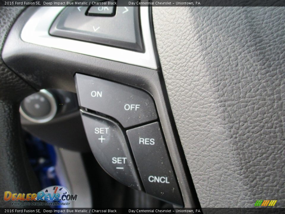 2016 Ford Fusion SE Deep Impact Blue Metallic / Charcoal Black Photo #34