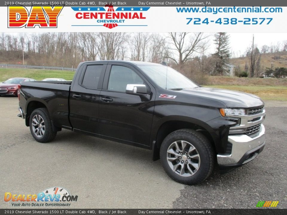 2019 Chevrolet Silverado 1500 LT Double Cab 4WD Black / Jet Black Photo #1