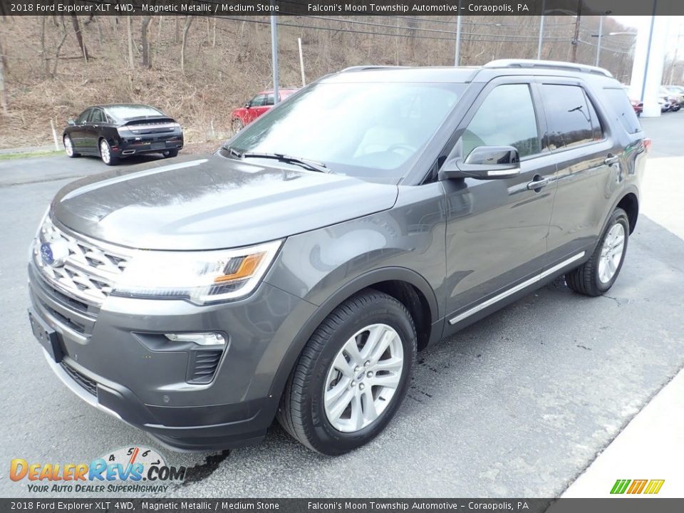 2018 Ford Explorer XLT 4WD Magnetic Metallic / Medium Stone Photo #7