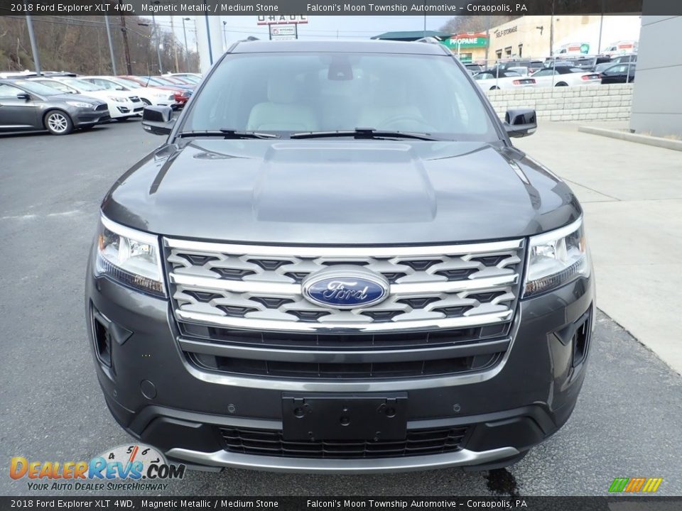 2018 Ford Explorer XLT 4WD Magnetic Metallic / Medium Stone Photo #8