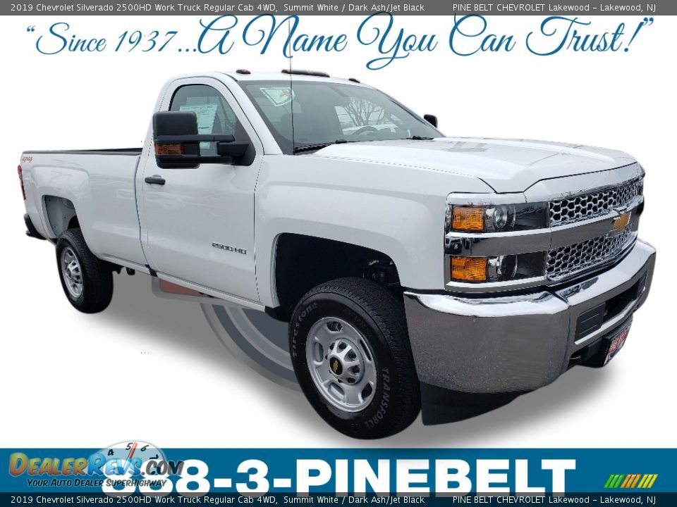 2019 Chevrolet Silverado 2500HD Work Truck Regular Cab 4WD Summit White / Dark Ash/Jet Black Photo #1