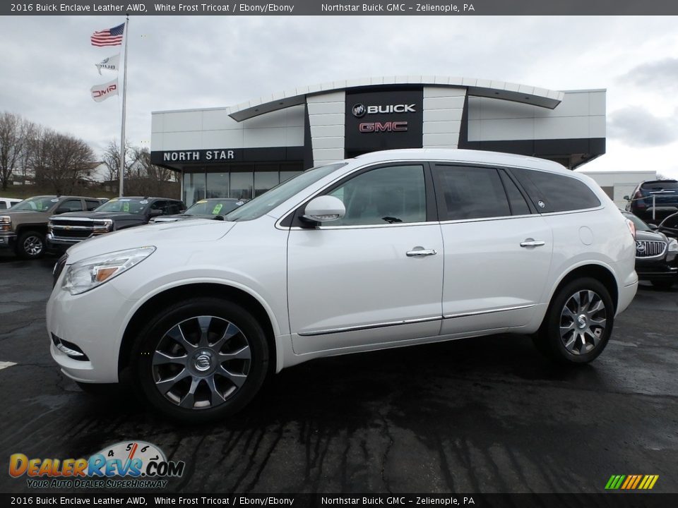 2016 Buick Enclave Leather AWD White Frost Tricoat / Ebony/Ebony Photo #1