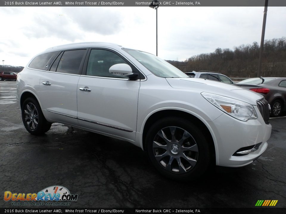 2016 Buick Enclave Leather AWD White Frost Tricoat / Ebony/Ebony Photo #4