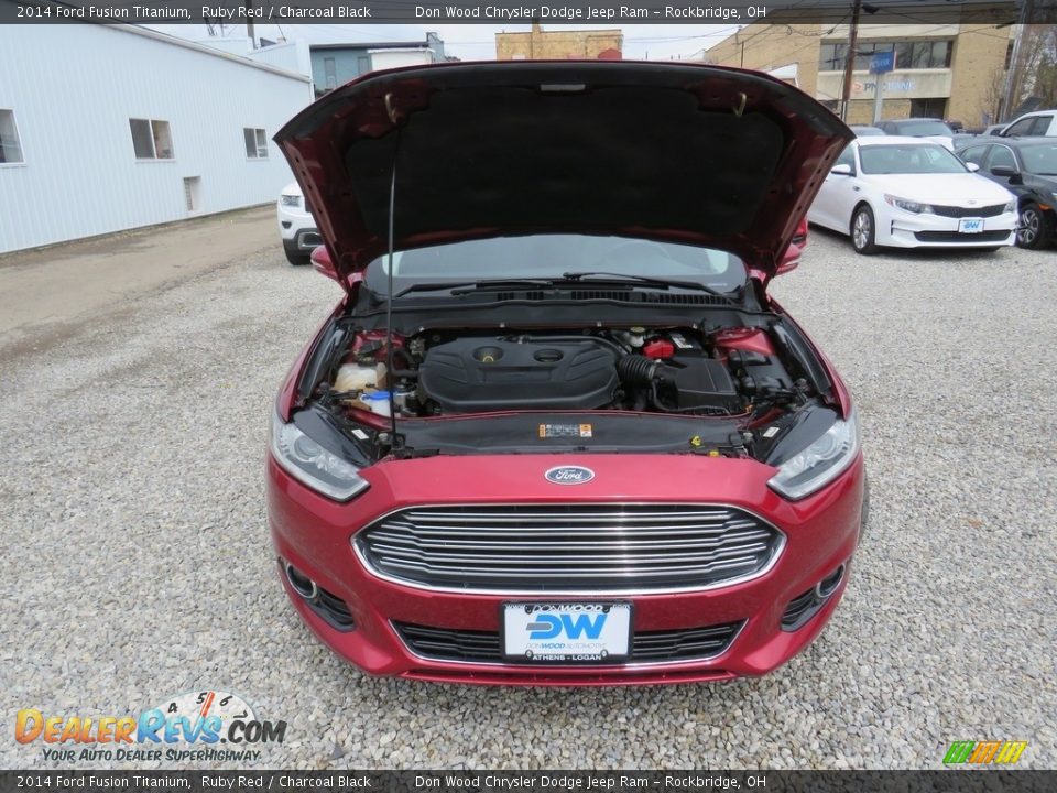 2014 Ford Fusion Titanium Ruby Red / Charcoal Black Photo #10