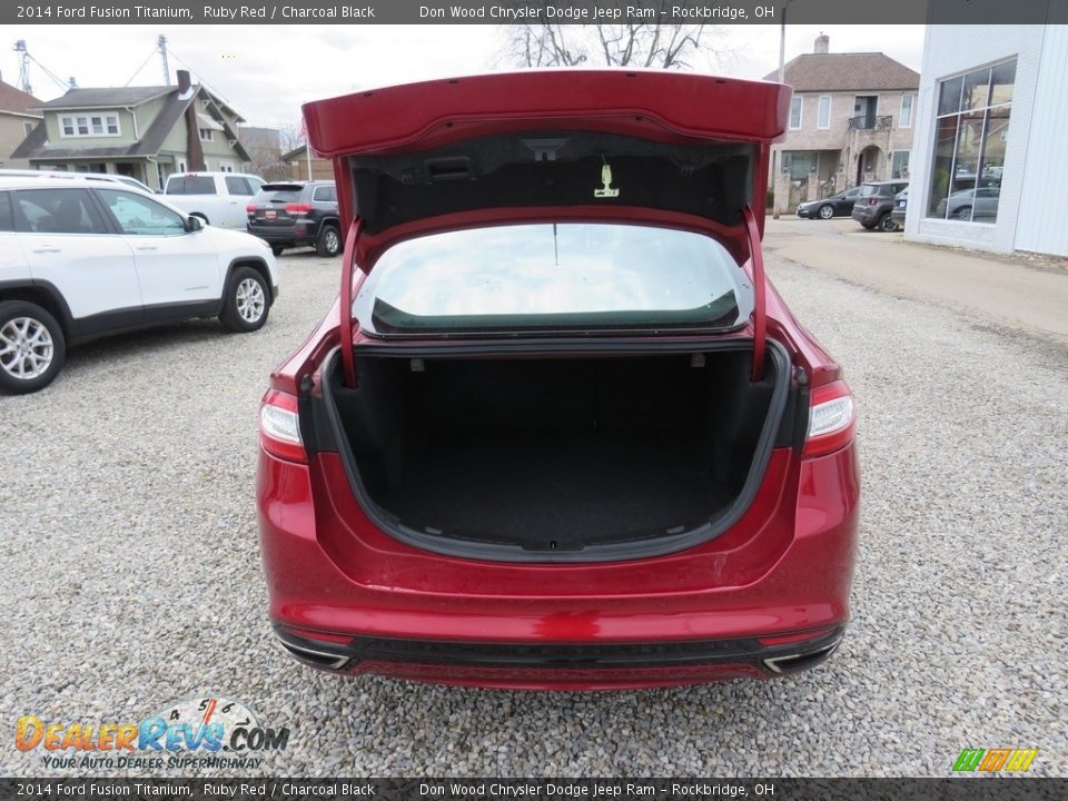 2014 Ford Fusion Titanium Ruby Red / Charcoal Black Photo #15