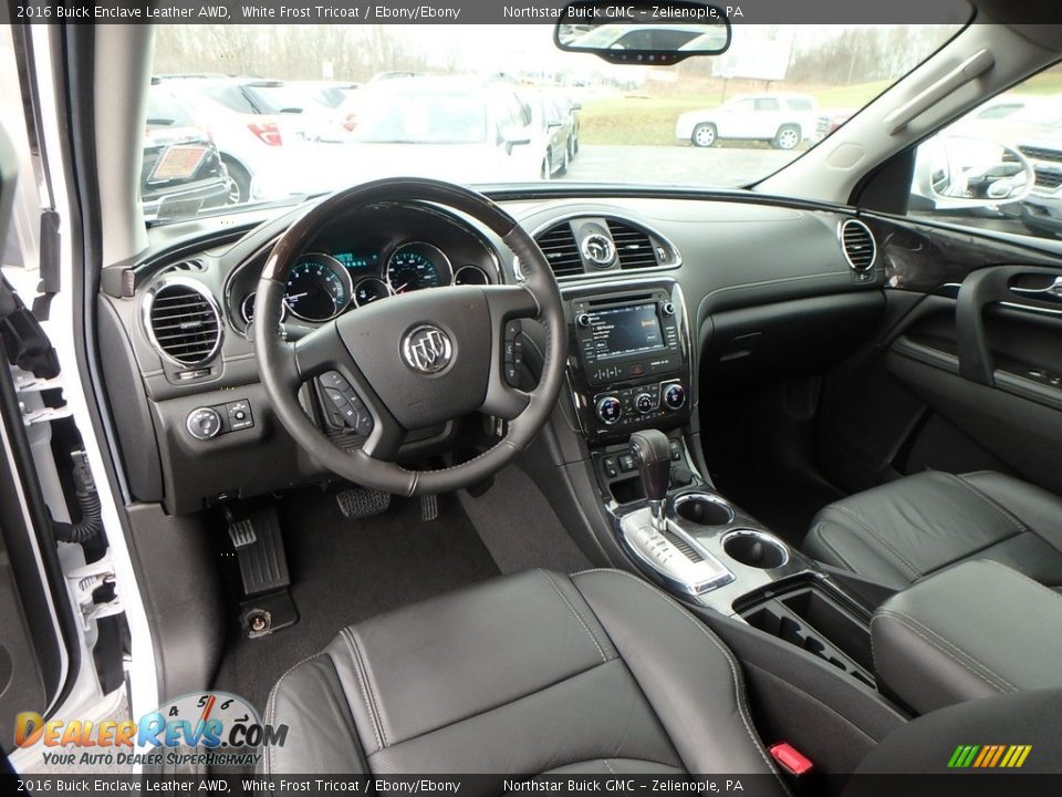 2016 Buick Enclave Leather AWD White Frost Tricoat / Ebony/Ebony Photo #20