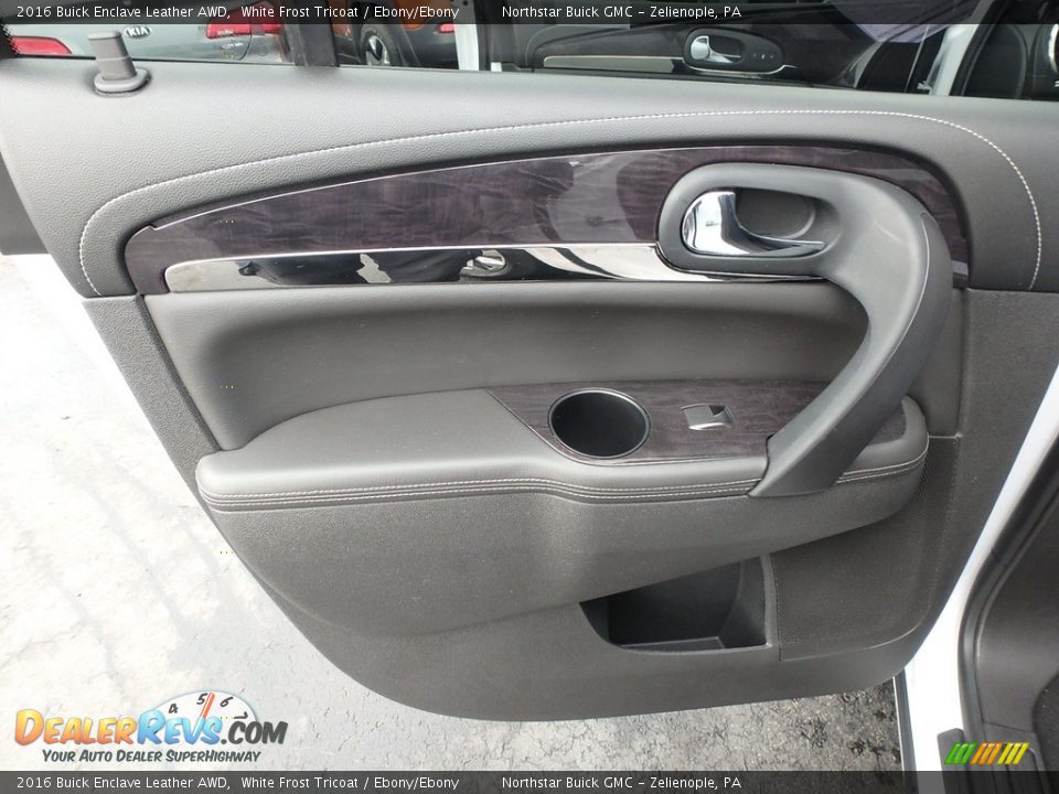 2016 Buick Enclave Leather AWD White Frost Tricoat / Ebony/Ebony Photo #21