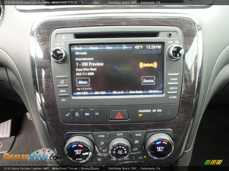 2016 Buick Enclave Leather AWD White Frost Tricoat / Ebony/Ebony Photo #26