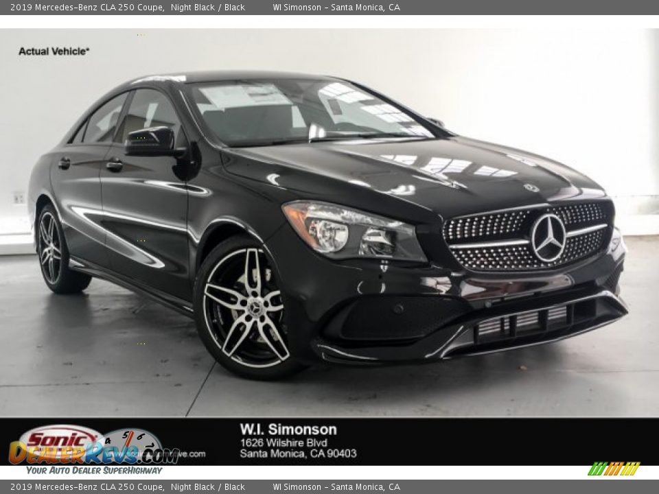 2019 Mercedes-Benz CLA 250 Coupe Night Black / Black Photo #1