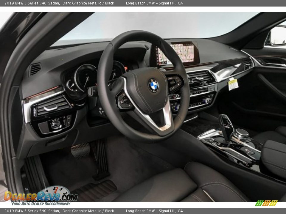 2019 BMW 5 Series 540i Sedan Dark Graphite Metallic / Black Photo #4