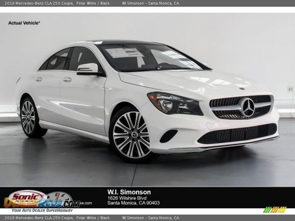 2019 Mercedes-Benz CLA 250 Coupe Polar White / Black Photo #1