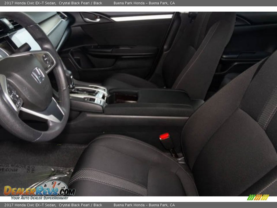 2017 Honda Civic EX-T Sedan Crystal Black Pearl / Black Photo #3