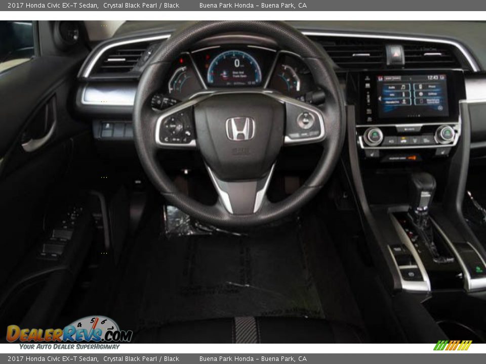 2017 Honda Civic EX-T Sedan Crystal Black Pearl / Black Photo #5