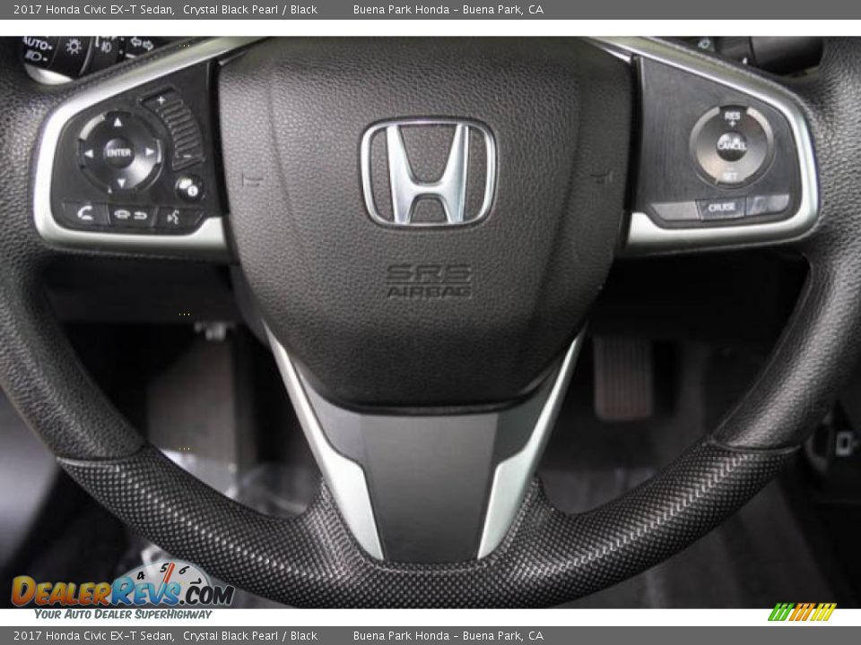 2017 Honda Civic EX-T Sedan Crystal Black Pearl / Black Photo #13
