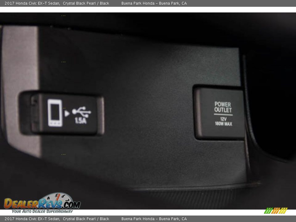 2017 Honda Civic EX-T Sedan Crystal Black Pearl / Black Photo #17