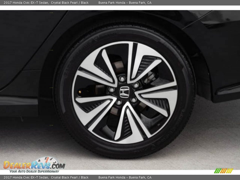 2017 Honda Civic EX-T Sedan Crystal Black Pearl / Black Photo #36