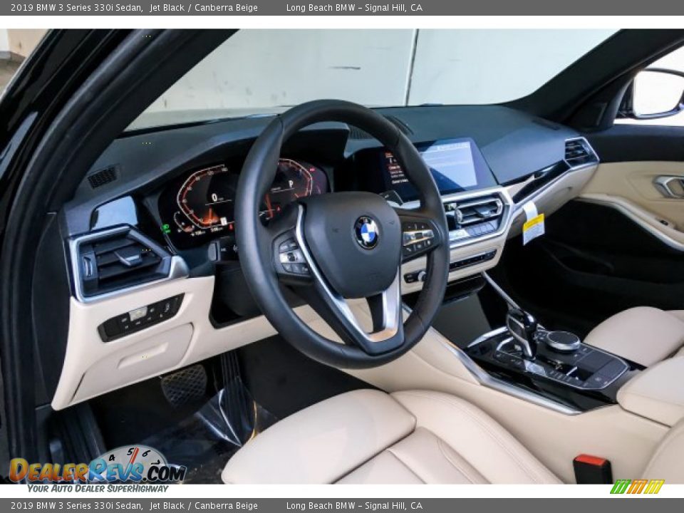 2019 BMW 3 Series 330i Sedan Jet Black / Canberra Beige Photo #4