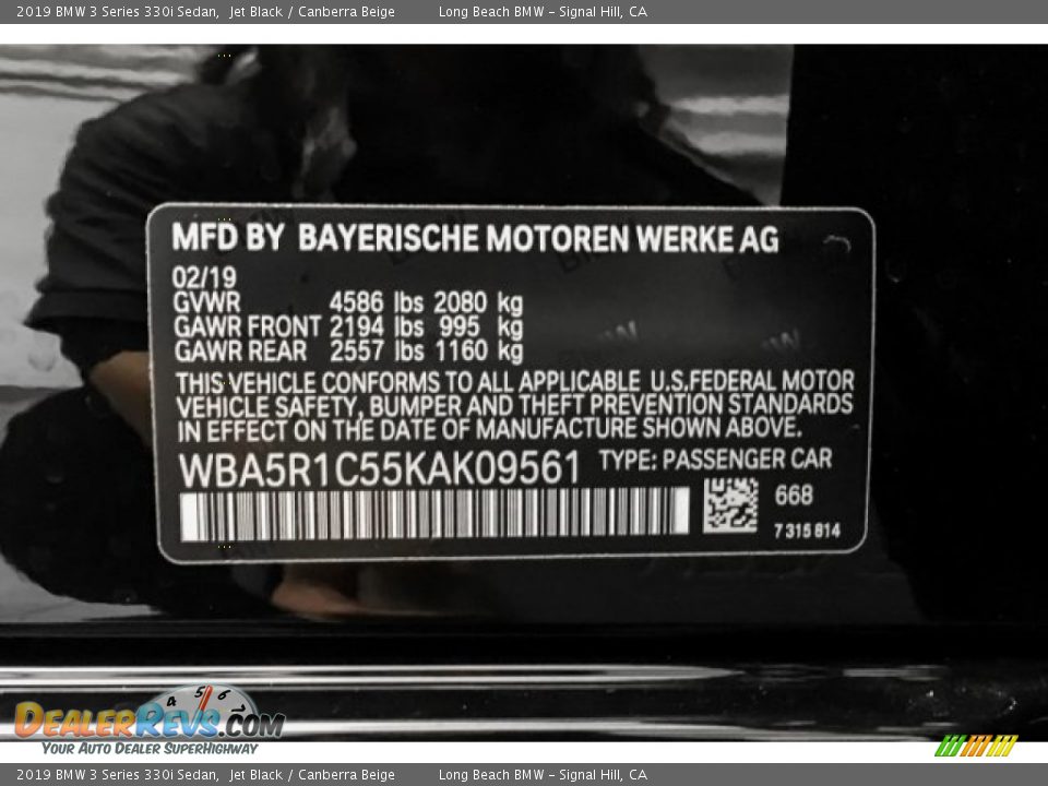 2019 BMW 3 Series 330i Sedan Jet Black / Canberra Beige Photo #11