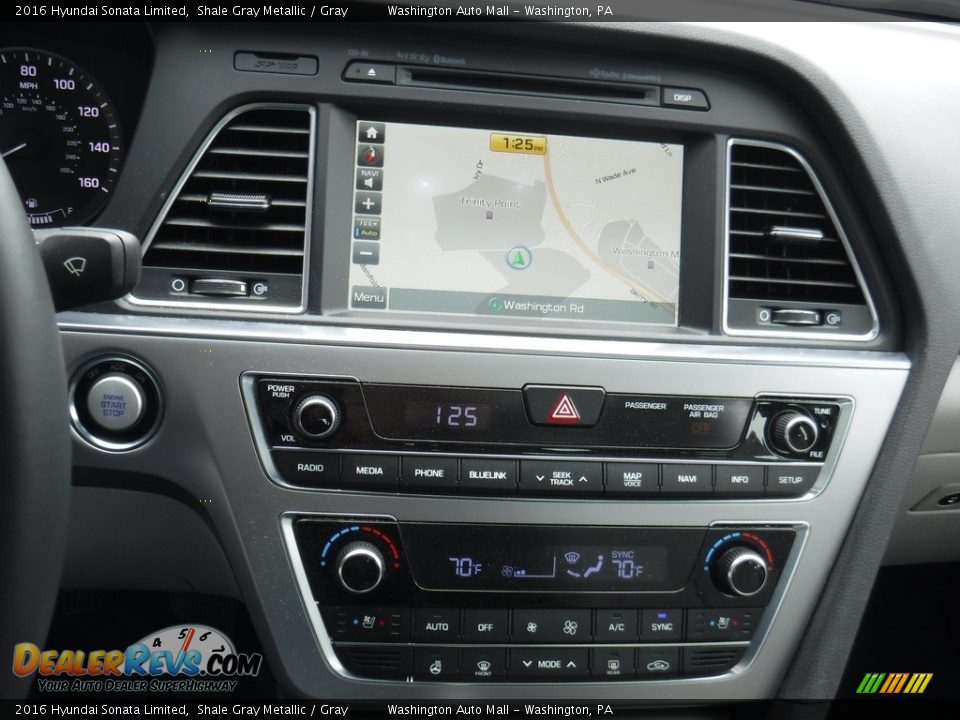 2016 Hyundai Sonata Limited Shale Gray Metallic / Gray Photo #19