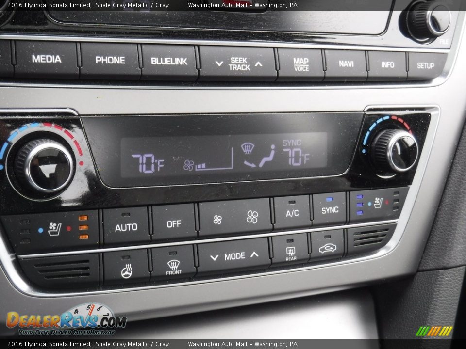 2016 Hyundai Sonata Limited Shale Gray Metallic / Gray Photo #21
