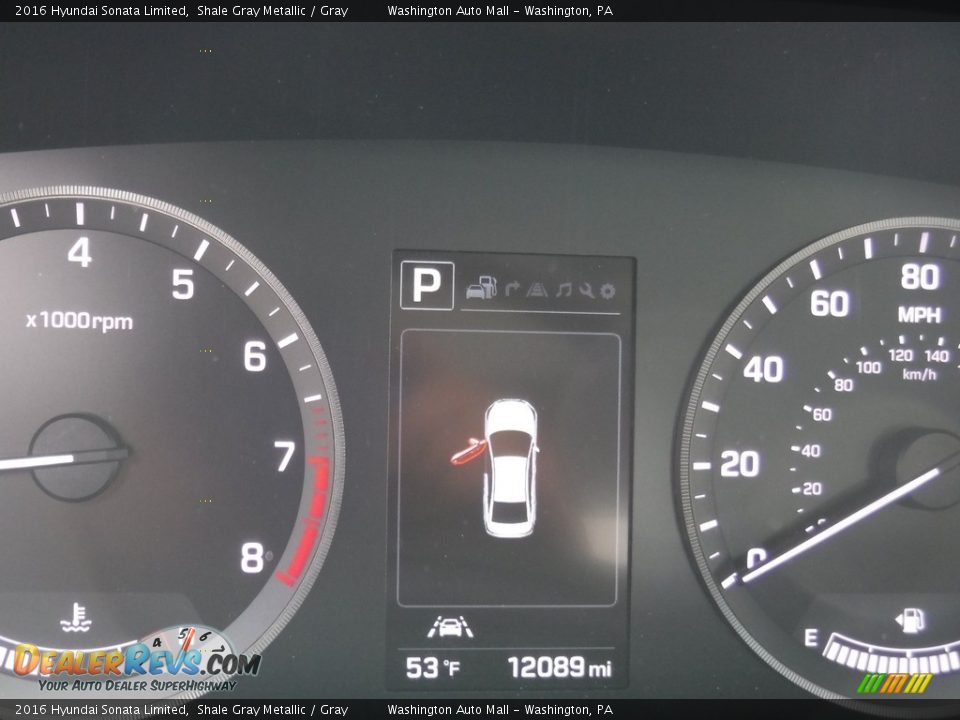 2016 Hyundai Sonata Limited Shale Gray Metallic / Gray Photo #28