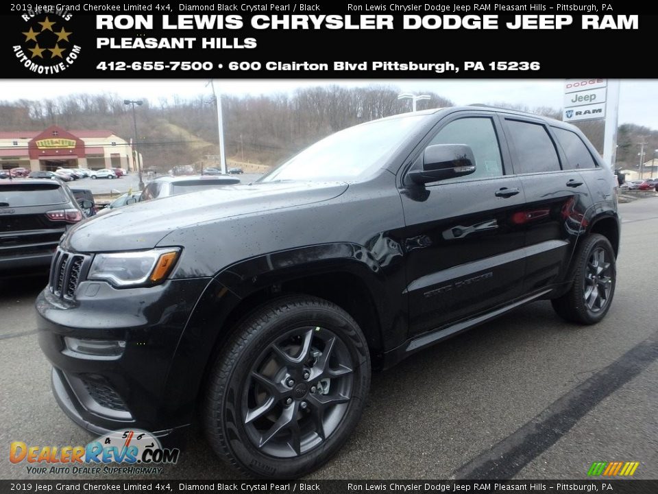 2019 Jeep Grand Cherokee Limited 4x4 Diamond Black Crystal Pearl / Black Photo #1