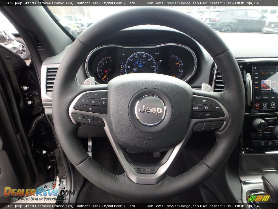 2019 Jeep Grand Cherokee Limited 4x4 Diamond Black Crystal Pearl / Black Photo #18