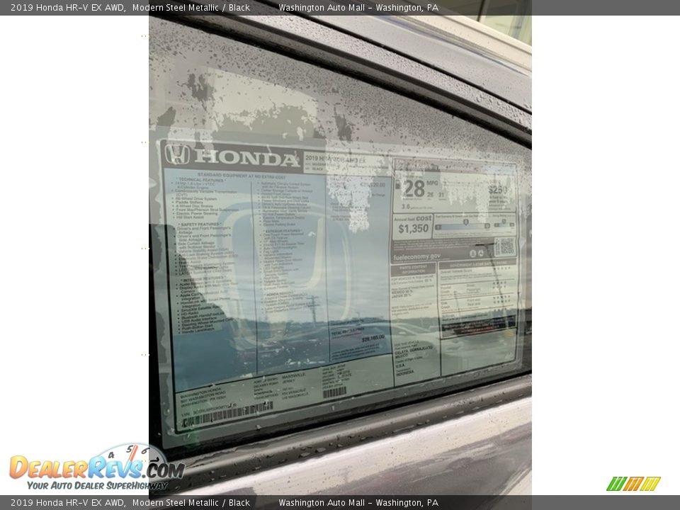 2019 Honda HR-V EX AWD Modern Steel Metallic / Black Photo #15