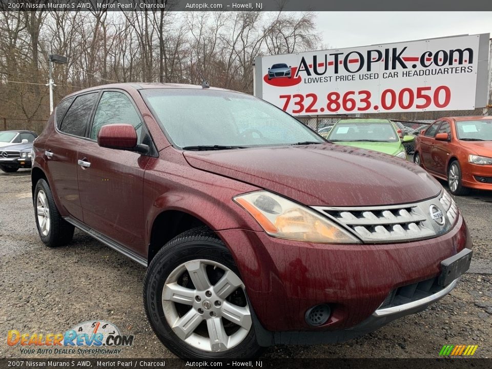 2007 Nissan Murano S AWD Merlot Pearl / Charcoal Photo #1