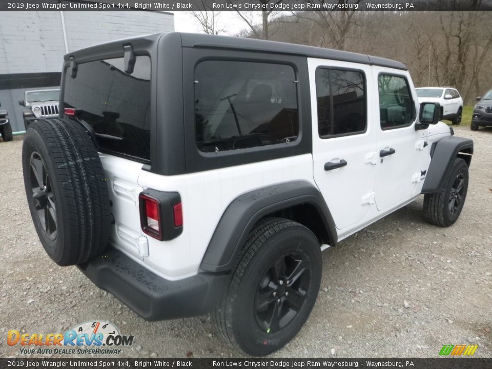 2019 Jeep Wrangler Unlimited Sport 4x4 Bright White / Black Photo #5