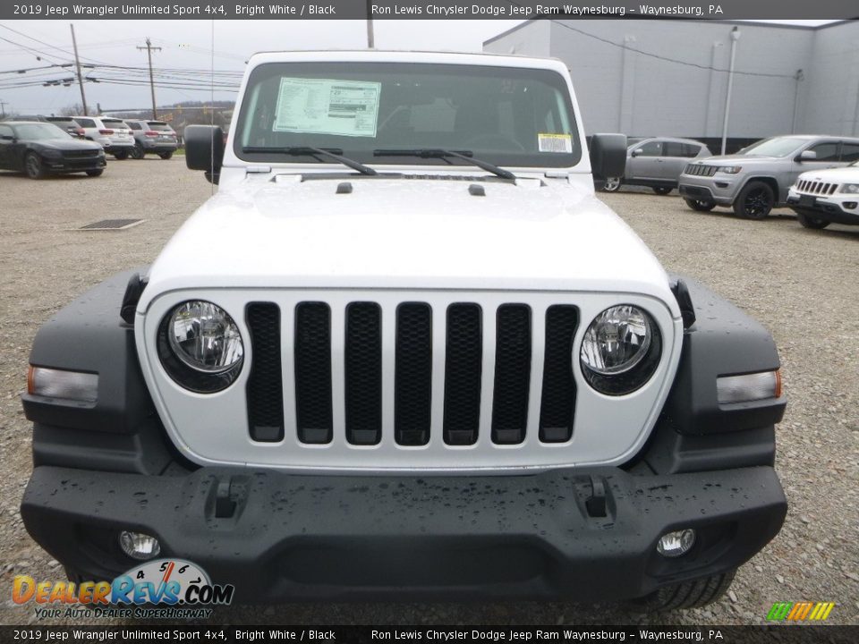 2019 Jeep Wrangler Unlimited Sport 4x4 Bright White / Black Photo #8