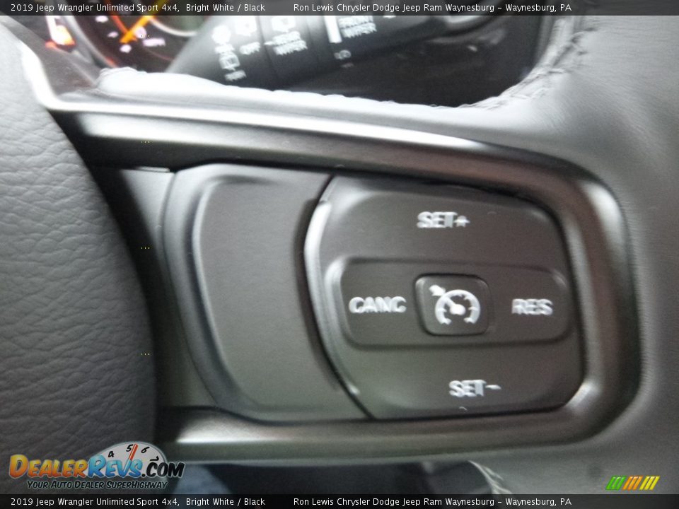 2019 Jeep Wrangler Unlimited Sport 4x4 Bright White / Black Photo #18
