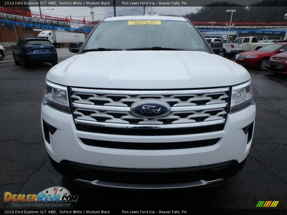 2019 Ford Explorer XLT 4WD Oxford White / Medium Black Photo #8